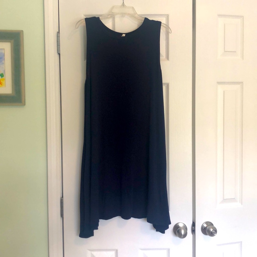 Navy blue knit dress